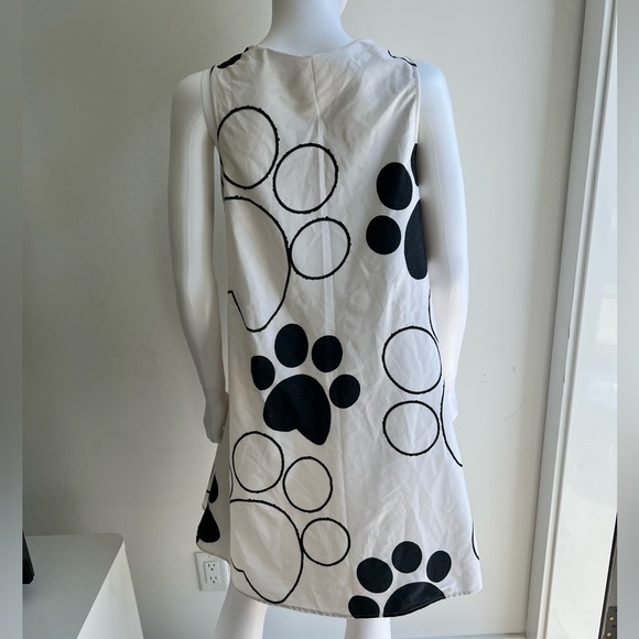 Spotted Doggy Paw Print A-Line Sleeveless Dress - Picture 2 of 5